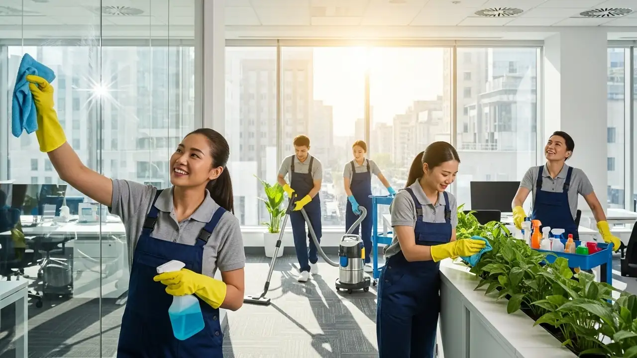 Commercial cleaning Glenrothes team